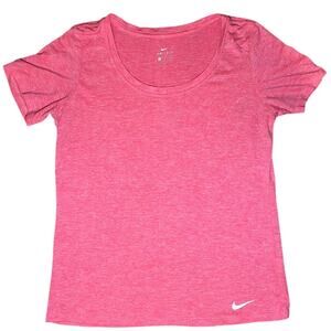Pink Women's Round Neck Breathable Shirt - Size Medium
